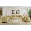Pemberly Row 3-Piece Velvet Sofa with Loveseat and Chair in Camel