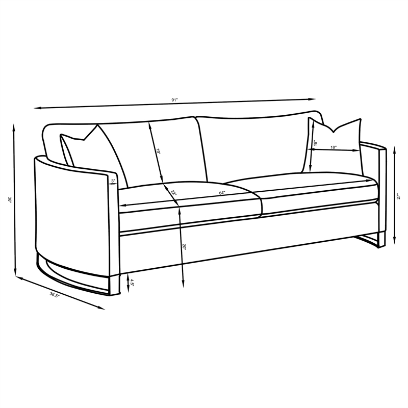 Pemberly Row 3-Piece Velvet Sofa with Loveseat and Chair in Camel