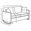 Pemberly Row 3-Piece Velvet Sofa with Loveseat and Chair in Camel