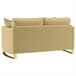 Pemberly Row 3-Piece Velvet Sofa with Loveseat and Chair in Camel