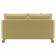 Pemberly Row Velvet Upholstered Curved Track Arm Loveseat in Camel