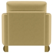 Pemberly Row Velvet Upholstered Curved Track Arm Accent Chair in Camel