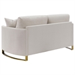 Pemberly Row 2-piece Upholstered Arched Arm Sofa and Loveseat Set in Beige