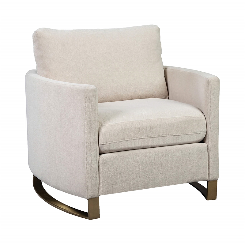 Pemberly Row 3-piece Arched Arm Sofa Loveseat and Chair Set in Beige