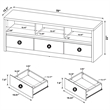 Pemberly Row 59-inch 3-drawer TV Stand Media Console in Black