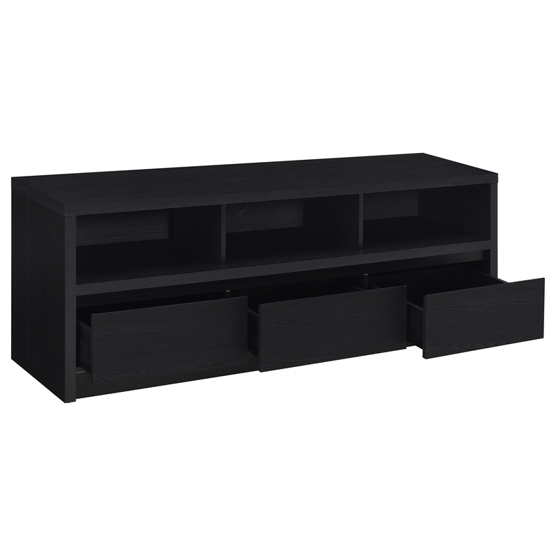 Pemberly Row 59-inch 3-drawer TV Stand Media Console in Black