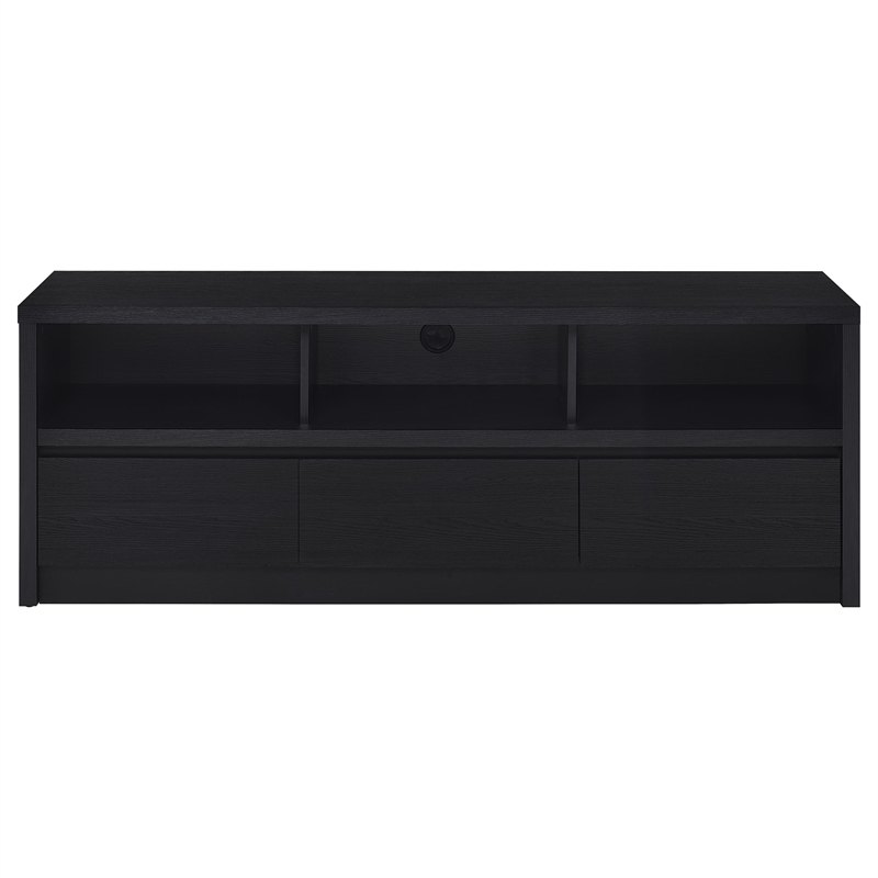 Pemberly Row 59-inch 3-drawer TV Stand Media Console in Black