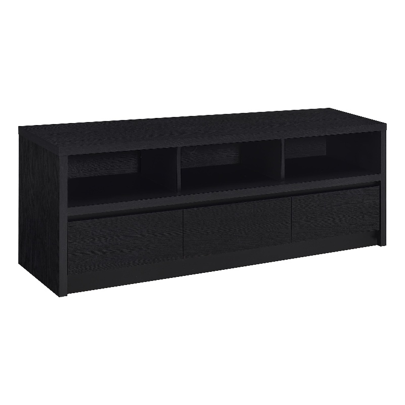 Pemberly Row 59-inch 3-drawer TV Stand Media Console in Black