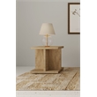 Pemberly Row Square Engineered Wood End Side Table in Mango Finish