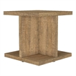 Pemberly Row Square Engineered Wood End Side Table in Mango Finish