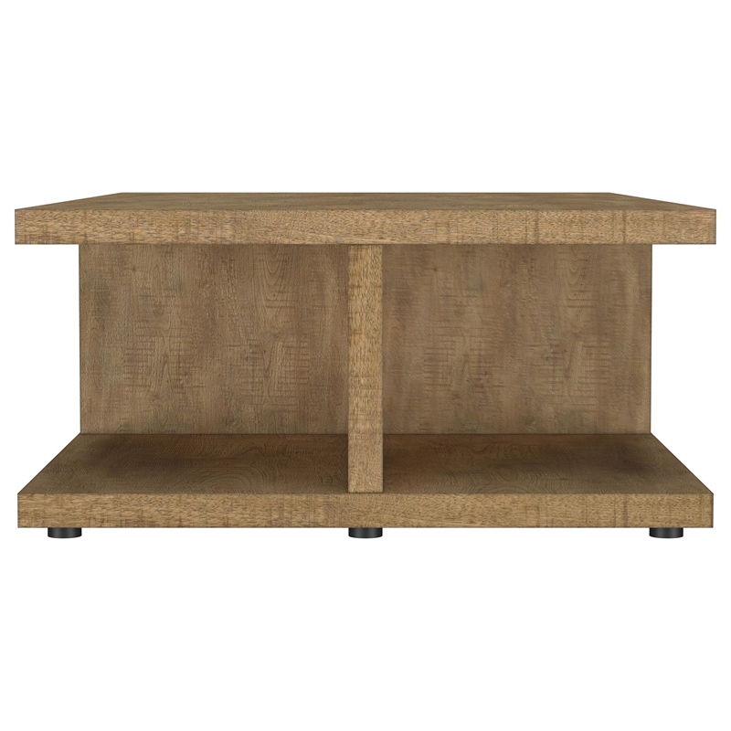Pemberly Row Square Engineered Wood Cocktail Coffee Table in Mango