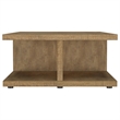 Pemberly Row Square Engineered Wood Cocktail Coffee Table in Mango