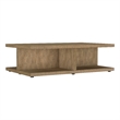 Pemberly Row Square Engineered Wood Cocktail Coffee Table in Mango