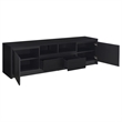 Pemberly Row 3-piece Entertainment Center 78-inch TV Stand in Black