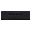 Pemberly Row 3-piece Entertainment Center 78-inch TV Stand in Black