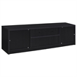 Pemberly Row 3-piece Entertainment Center 78-inch TV Stand in Black