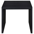 Pemberly Row Engineered Wood Square Side End Table in Black Finish