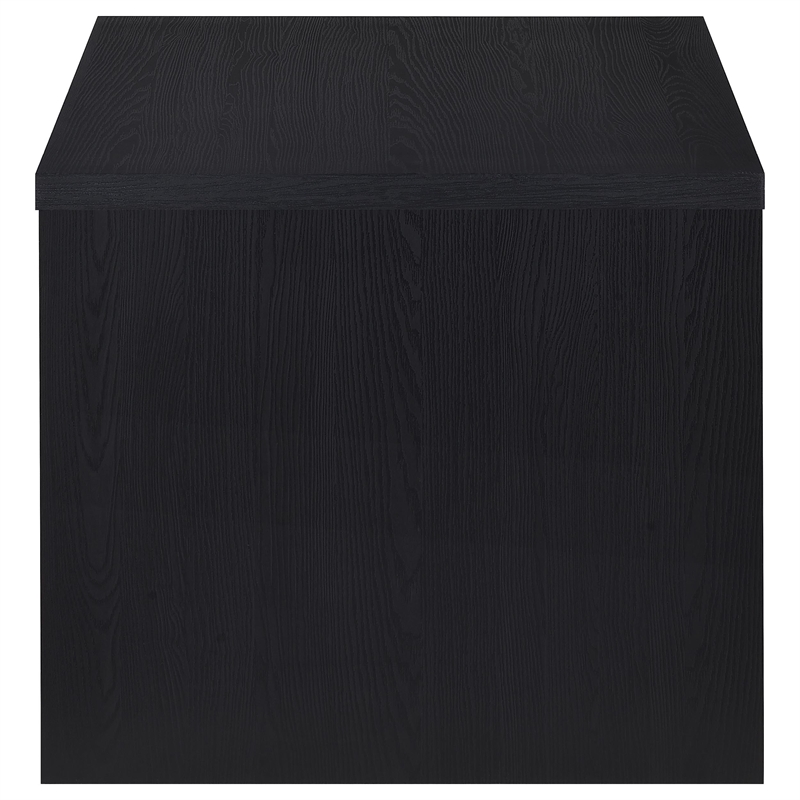 Pemberly Row Engineered Wood Square Side End Table in Black Finish