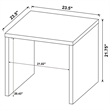Pemberly Row Engineered Wood Square Side End Table in Black Finish