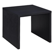 Pemberly Row Engineered Wood Square Side End Table in Black Finish