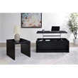 Pemberly Row 2-piece Lift Top Coffee Table and End Table Set in Black