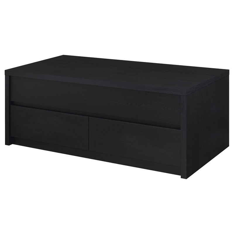 Pemberly Row 2-piece Lift Top Coffee Table and End Table Set in Black