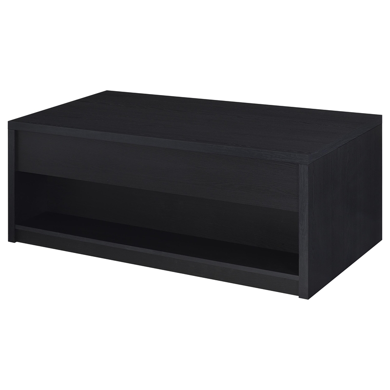 Pemberly Row 2-piece Lift Top Coffee Table and End Table Set in Black