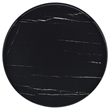 Pemberly Row 2-piece Round Glass Top Coffee and End Table Set in Black