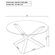 Pemberly Row Round Tempered Glass Top Cocktail Coffee Table in Chrome