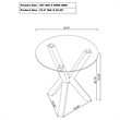 Pemberly Row Round Tempered Glass Top End Side Table in Chrome