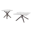 Pemberly Row 2-piece Square Coffee and End Table Set in Mirage White