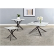 Pemberly Row 3-piece Square Coffee and End Table Set in Mirage White