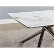 Pemberly Row Square Sintered Stone End Side Table in Mirage White