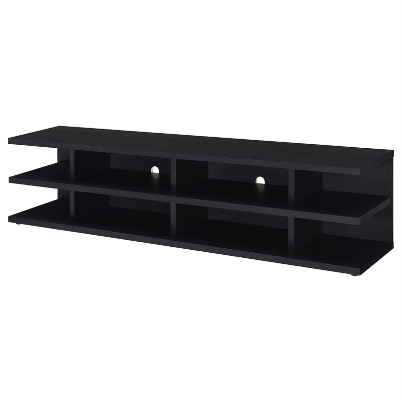 Pemberly Row 78-inch 2-tier TV Stand and Media Console in Black