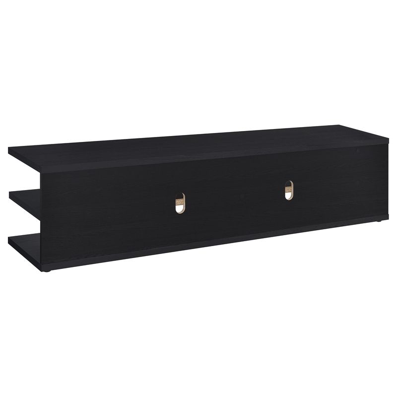 Pemberly Row 78-inch 2-tier TV Stand and Media Console in Black