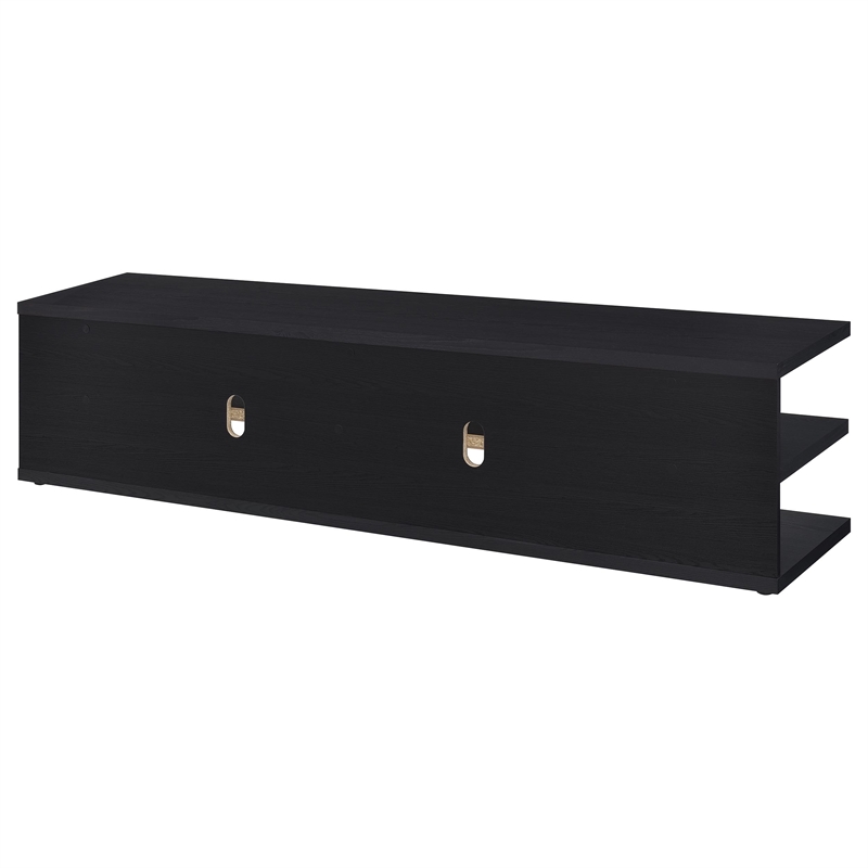 Pemberly Row 78-inch 2-tier TV Stand and Media Console in Black