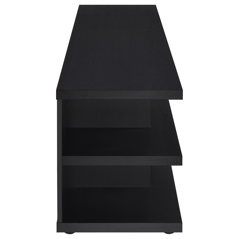 Pemberly Row 78-inch 2-tier TV Stand and Media Console in Black