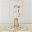 Pemberly Row Round Solid Wood End Side Table in Natural Mango