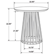 Pemberly Row Round Solid Wood End Side Table in Natural Mango
