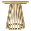 Pemberly Row 2-piece Round Coffee and End Table Set in Natural Mango