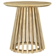 Pemberly Row 2-piece Round Coffee and End Table Set in Natural Mango