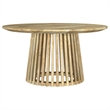 Pemberly Row 2-piece Round Coffee and End Table Set in Natural Mango