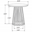 Pemberly Row 2-piece Round Coffee and End Table Set in Natural Mango