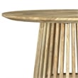 Pemberly Row Round Solid Wood Cocktail Coffee Table in Natural Mango