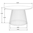 Pemberly Row Round Solid Wood Cocktail Coffee Table in Natural Mango