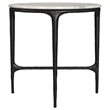 Pemberly Row 2-piece Round Marble Coffee and End Table Set in White