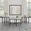 Pemberly Row 3-piece Round Marble Coffee and End Table Set in White