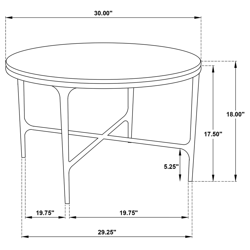 Pemberly Row 3-piece Round Marble Coffee and End Table Set in White