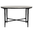 Pemberly Row 3-piece Round Marble Coffee and End Table Set in White