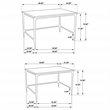 Pemberly Row 2-piece Genuine Marble Top Nesting Coffee Tables in White